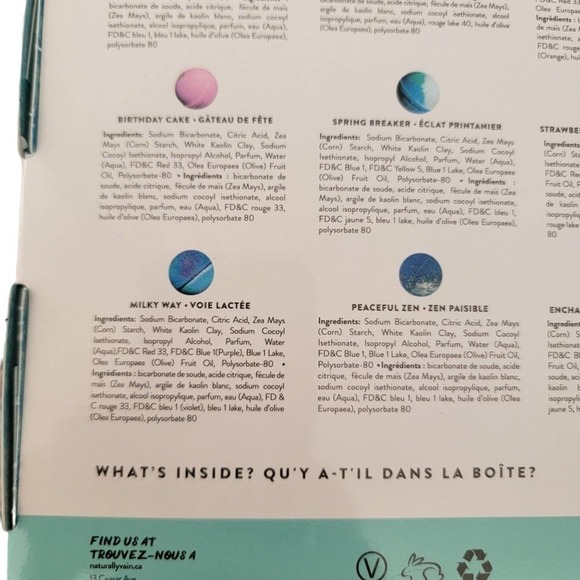 🛑 2 / $40 Sale! Naturally Vain Handmade Natural Bathbombs 9 count NWT - Picture 4 of 12